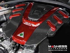 Alfa Romeo Giulia Quadrifoglio (QV) Badge - White Candy Carbon Fiber